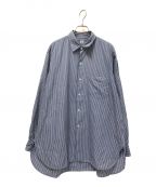 KAPTAIN SUNSHINEキャプテンサンシャイン）の古着「Regullar Collar Shirt」｜ブルー×ホワイト