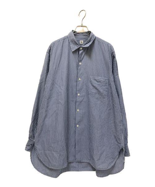 KAPTAIN SUNSHINE（キャプテンサンシャイン）KAPTAIN SUNSHINE (キャプテンサンシャイン) Regullar Collar Shirt ブルー×ホワイト サイズ:38の古着・服飾アイテム