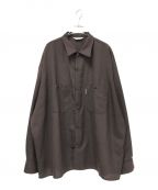 COOTIE PRODUCTIONSクーティープロダクツ）の古着「T/W WORK L/S SHIRT」｜ブラウン