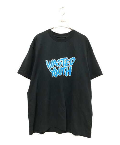 WASTED YOUTH（ウエステッド ユース）WASTED YOUTH (ウエステッド ユース) プリントTシャツ ブラック サイズ:Lの古着・服飾アイテム