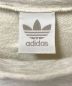 中古・古着 adidas (アディダス) ヴィンテージモックネックプリントスウェット ホワイト サイズ:M-L：3980円