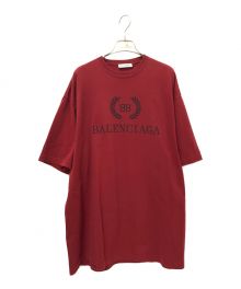 BALENCIAGA（バレンシアガ）の古着「19S/S オーバーサイズBBロゴクルーネックTシャツ」｜レッド