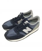 NEW BALANCEニューバランス）の古着「ローカットスニーカー」｜ネイビー