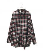 N.HOOLYWOOD×UNDER COVERエヌ ハリウッド×アンダーカバー）の古着「L/S SHIRTS」｜ネイビー×レッド