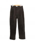 YOKEヨーク）の古着「KNIT CORDUROY 2TUCK WIDE PANTS」｜ブラウン