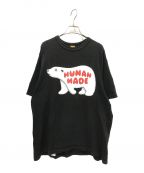 HUMAN MADE×KAWSヒューマンメイド×カウズ）の古着「プリントTシャツ」｜ブラック