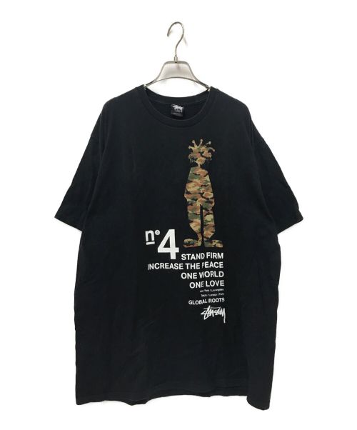 stussy（ステューシー）stussy (ステューシー) シャドーマンプリントTシャツ ブラック サイズ:XLの古着・服飾アイテム