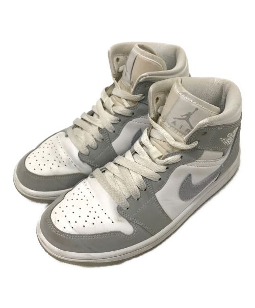 NIKE（ナイキ）NIKE (ナイキ) WMNS AIR JORDAN 1 MID ホワイト×グレー サイズ:23.0cmの古着・服飾アイテム