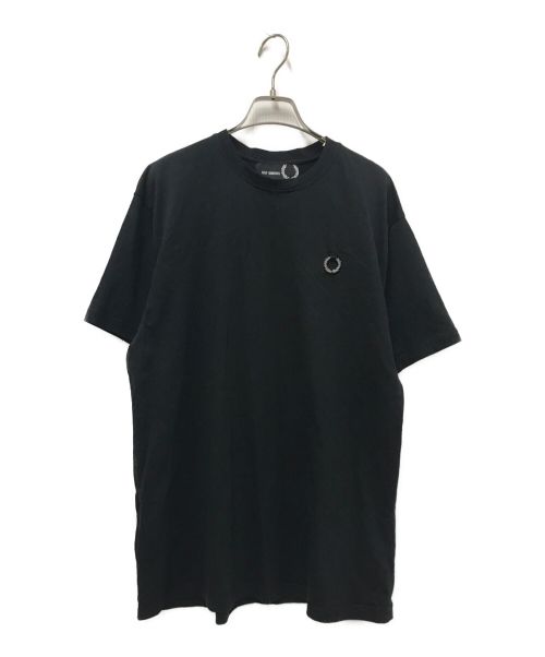 FRED PERRY（フレッドペリー）FRED PERRY (フレッドペリー) RAF SIMONS (ラフシモンズ) クルーネックTシャツ ブラック サイズ:Sの古着・服飾アイテム