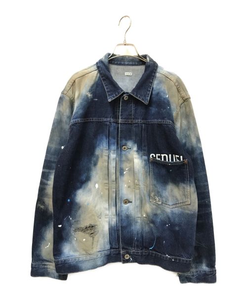 SEQUEL（シークエル）SEQUEL (シークエル) FRAGMENT DESIGN (フラグメント デザイン) DENIM JACKET インディゴ サイズ:Lの古着・服飾アイテム