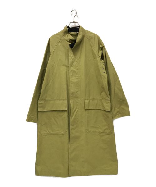 MHL（エムエイチエル）MHL (エムエイチエル) WASHED WAXED COTTON スタンドカラーコート ベージュ サイズ:Mの古着・服飾アイテム