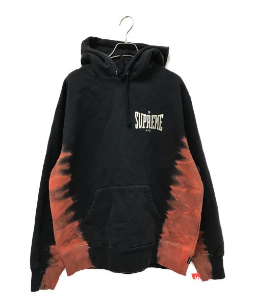 SUPREME（シュプリーム）SUPREME (シュプリーム) 21AW Bleached Hooded Sweatshirt ブラック×ブラウン サイズ:Sの古着・服飾アイテム