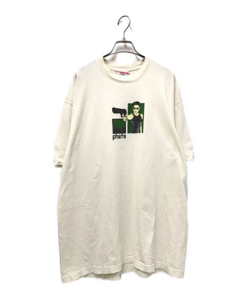 PHATS（ファッツ）PHATS (ファッツ) プリントTシャツ アイボリー サイズ:Lの古着・服飾アイテム