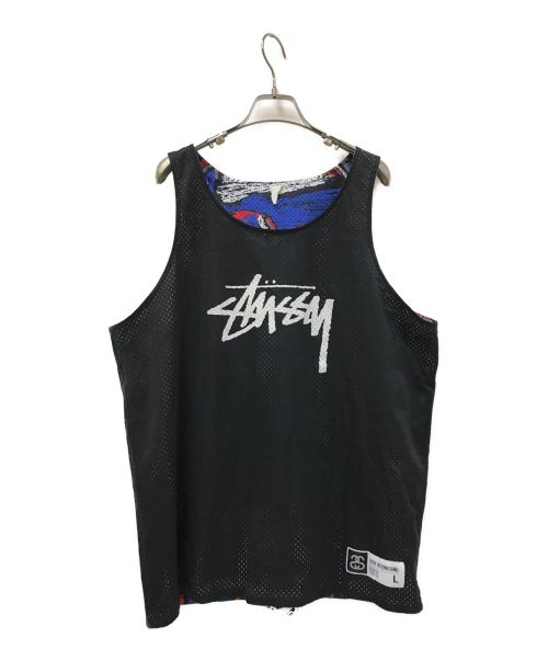 stussy（ステューシー）stussy (ステューシー) メッシュゲームシャツ ブラック サイズ:下記参照の古着・服飾アイテム