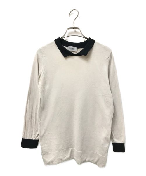 JOHN SMEDLEY（ジョンスメドレー）JOHN SMEDLEY (ジョンスメドレー) ニットポロシャツ アイボリー サイズ:Sの古着・服飾アイテム