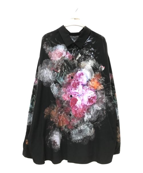 LAD MUSICIAN（ラッドミュージシャン）LAD MUSICIAN (ラッドミュージシャン) DECHINE INKJET FLOWER BACK-FRONT SHIRT ブラック サイズ:下記参照の古着・服飾アイテム