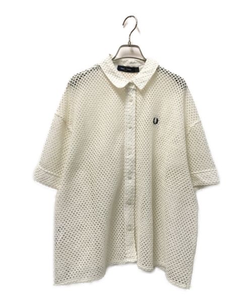 FRED PERRY（フレッドペリー）FRED PERRY (フレッドペリー) オープンニットシャツ ホワイト サイズ:USA 12の古着・服飾アイテム