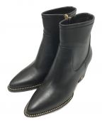 COACHコーチ）の古着「PELL LEATHER BOOTIE」｜ブラック