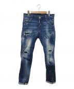 DSQUARED2ディースクエアード）の古着「ACID MACULATO WASH TIDY BIKER JEAN」｜インディゴ