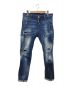 DSQUARED2（ディースクエアード）の古着「ACID MACULATO WASH TIDY BIKER JEAN」｜インディゴ