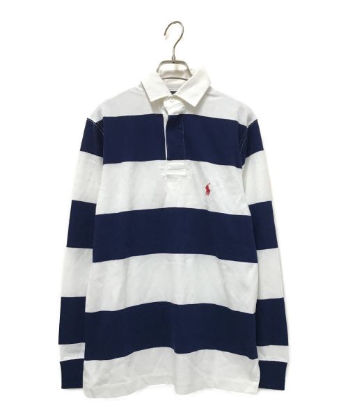 POLO RALPH LAUREN（ポロ・ラルフローレン）POLO RALPH LAUREN (ポロ・ラルフローレン) ラガーシャツ ホワイト×ネイビー サイズ:XS 未使用品の古着・服飾アイテム