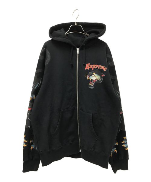 SUPREME（シュプリーム）SUPREME (シュプリーム) Panther Zip Up Hooded Sweatshirt ブラック サイズ:Mの古着・服飾アイテム