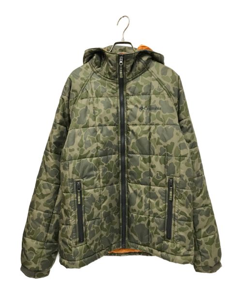 Columbia（コロンビア）Columbia (コロンビア) キュンブー グレイシャー ジャケット オレンジ×オリーブ サイズ:MMの古着・服飾アイテム