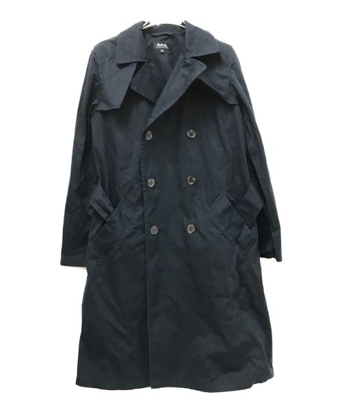 A.P.C.（アーペーセー）A.P.C. (アー・ペー・セー) コーティング加工トレンチコート ネイビー サイズ:XSの古着・服飾アイテム