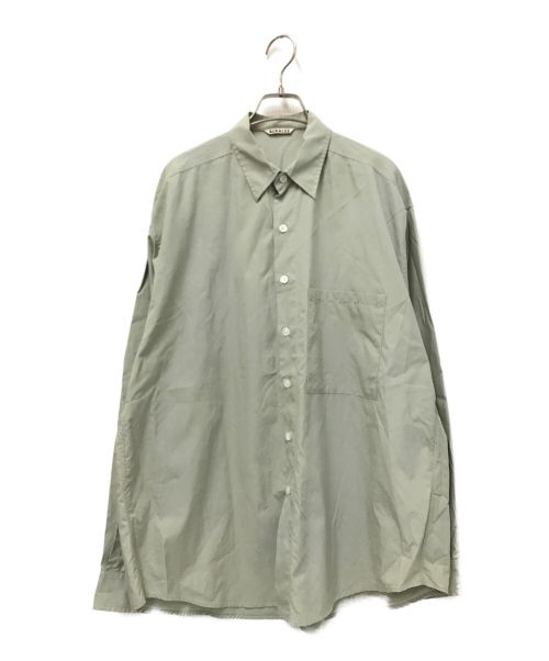 AURALEE（オーラリー）AURALEE (オーラリー) WASHED FINX TWILL BIG SHIRTS ライトグレー サイズ:4の古着・服飾アイテム