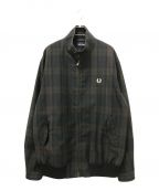 FRED PERRYフレッドペリー）の古着「T/W HARRINGTON JACKET」｜ブラウン×グリーン