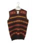 JAMIESON’S（ジャミーソンズ）の古着「別注 V Neck Knit Vest」｜ブラウン×レッド