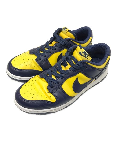 NIKE（ナイキ）NIKE (ナイキ) Dunk Low ”Michigan” イエロー×ネイビー サイズ:27.0㎝の古着・服飾アイテム