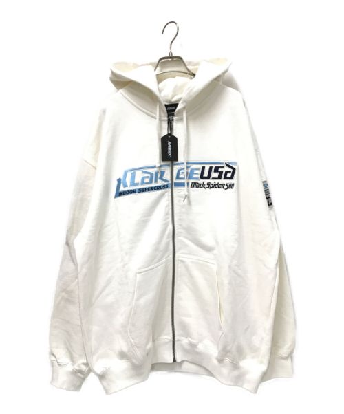 X-LARGE（エクストララージ）X-LARGE (エクストララージ) AVIREX (アヴィレックス) FULL ZIP HOODED SWEAT ホワイト サイズ:XL 未使用品の古着・服飾アイテム