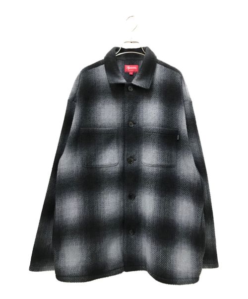 SUPREME（シュプリーム）SUPREME (シュプリーム) Shadow Plaid Fleece Shirt ブラック×グレー サイズ:Lの古着・服飾アイテム