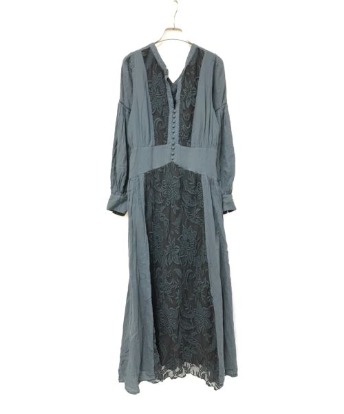 Ameri（アメリ）Ameri (アメリ) MEDI EMBROIDERY TULLE LACE DRESS グレー サイズ:Mの古着・服飾アイテム