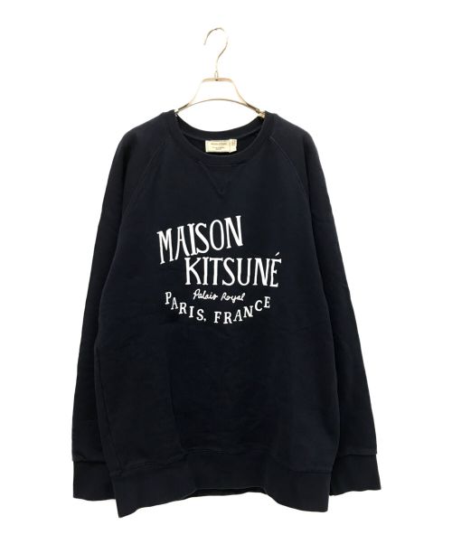 maison kitsune（メゾンキツネ）maison kitsune (メゾンキツネ) プリントスウェット ネイビー サイズ:Lの古着・服飾アイテム