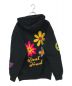 X-LARGE (エクストララージ) FLOWER PULLOVER HOODED SWEAT ブラック サイズ:M：6800円