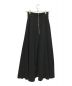 CLANE (クラネ) W FACE FRONT ZIP FLARE SKIRT ブラック：8800円