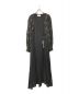 Uttrykk（ユートリーク）の古着「Rayon Twill JQ-Sleeve Wrap Dress」｜ブラウン