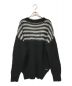 uniform experiment (ユニフォームエクスペリメント) MOHAIR PANELED BORDER CREWNECK KNIT ホワイト×ブラック サイズ:2：5800円