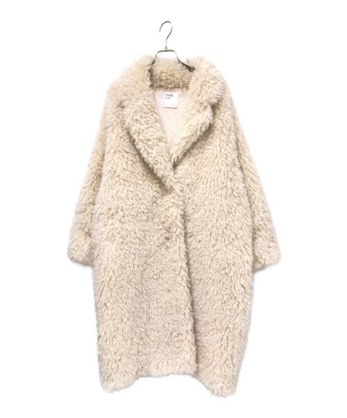 THINK FUR（シンクファー）THINK FUR (シンクファー) エコファーテーラードコート アイボリー サイズ:Sの古着・服飾アイテム