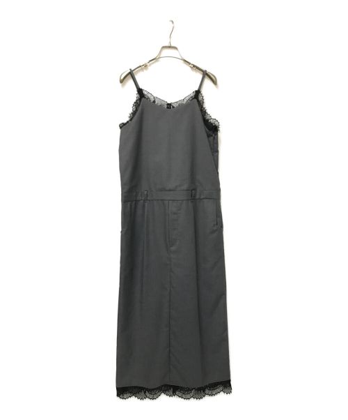 Ameri VINTAGE（アメリヴィンテージ）Ameri VINTAGE (アメリヴィンテージ) LACE DOKING LOW WAIST DRESS グレー サイズ:S 未使用品の古着・服飾アイテム