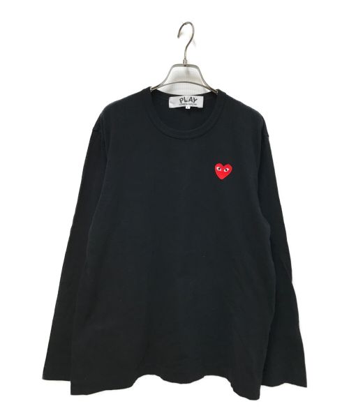 PLAY COMME des GARCONS（プレイ コムデギャルソン）PLAY COMME des GARCONS (プレイ コムデギャルソン) ハートロゴロングスリーブカットソー ブラック サイズ:Lの古着・服飾アイテム