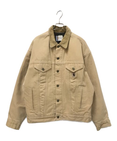 CarHartt（カーハート）CarHartt (カーハート) 80'sブランケットトラッカージャケット ベージュ サイズ:Mの古着・服飾アイテム