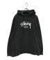 stussy（ステューシー）の古着「ロゴプルオーバーパーカー」｜ブラック