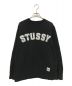 stussy（ステューシー）の古着「ロゴクルーネックスウェット」｜ブラック