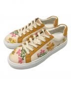 TORY BURCHトリーバーチ）の古着「ANDREA FLORAL SNEAKER」｜ベージュ