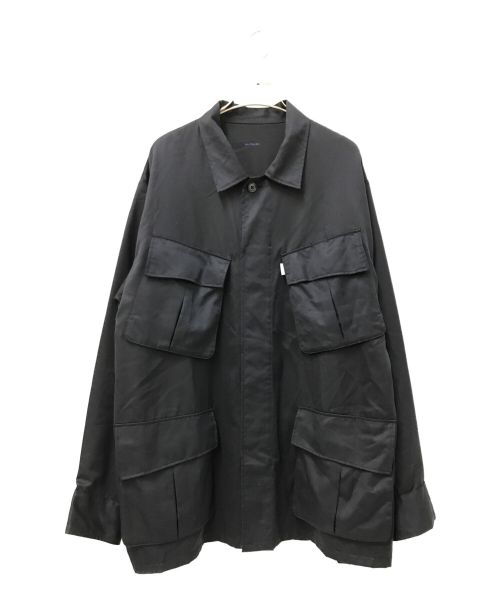 SH（エスエイチ）SH (エスエイチ) WOOL FATIGUE SHIRT ネイビー サイズ:Lの古着・服飾アイテム