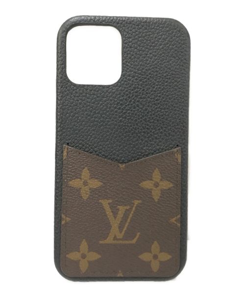 LOUIS VUITTON（ルイ ヴィトン）LOUIS VUITTON (ルイ ヴィトン) iPHONE12/12Proケース ブラック×ブラウン サイズ:12/12Proケースの古着・服飾アイテム