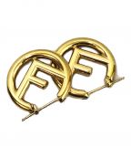 FENDIフェンディ）の古着「Metal FF Hoop Earrings Gold」｜ゴールド
